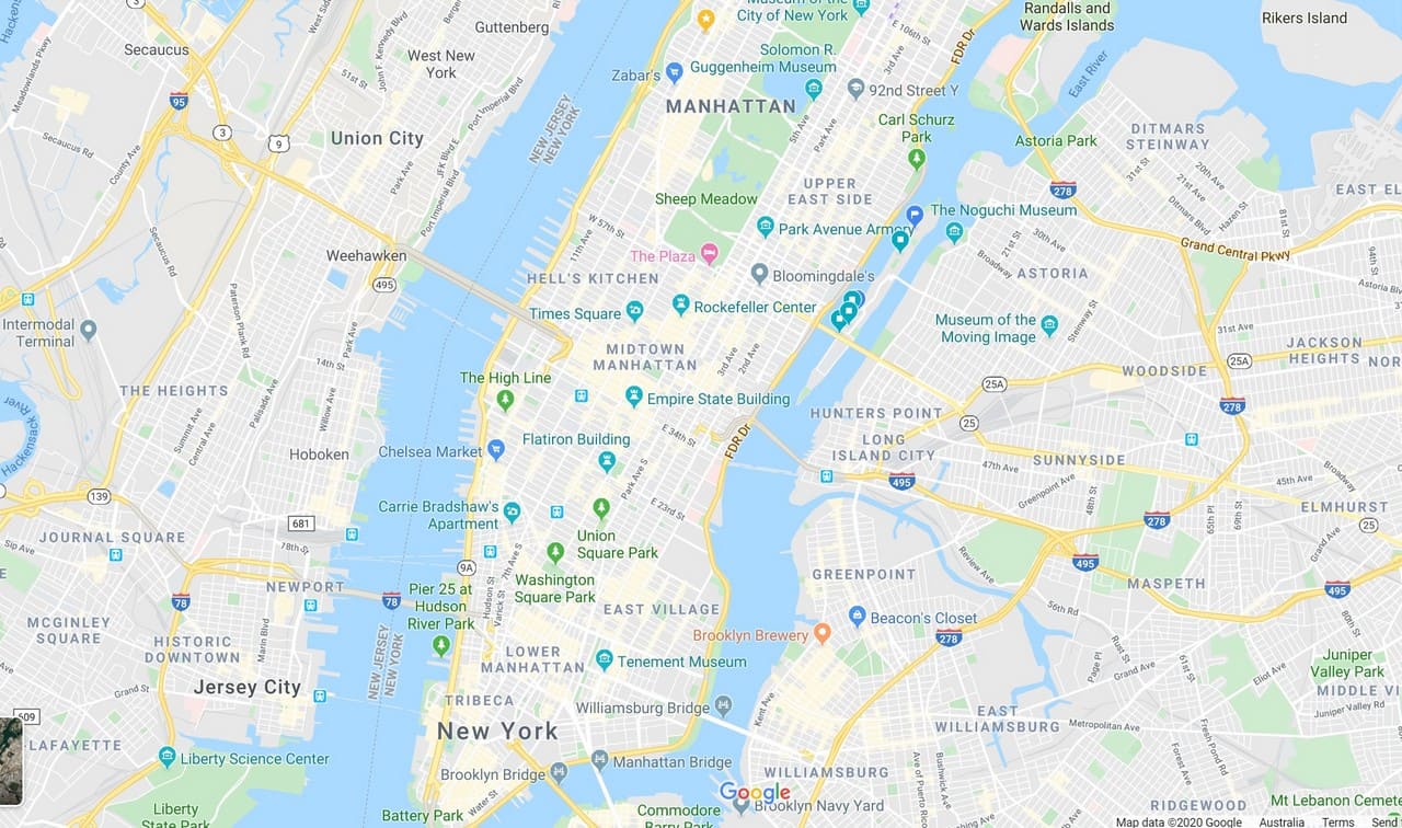 manhattan new york map city Map Of Manhattan Ny Detailed New York City Tourist Maps Streets manhattan new york map city