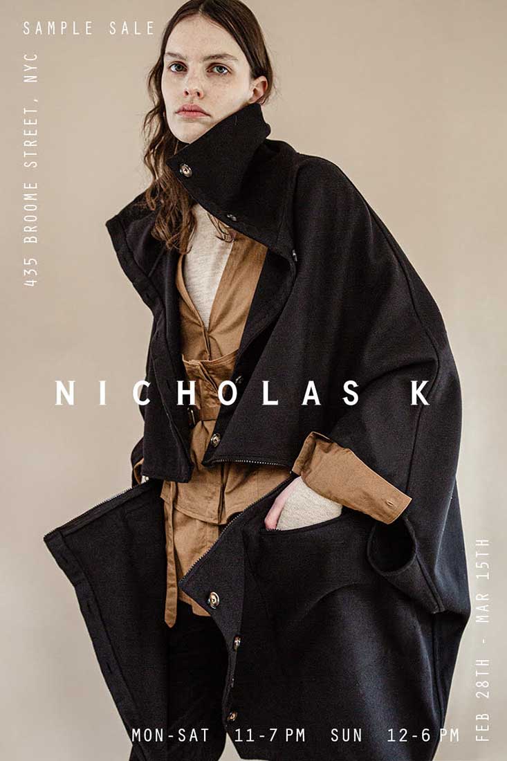 Nicholas K Sample Sale Nicholas K Sample Sale
