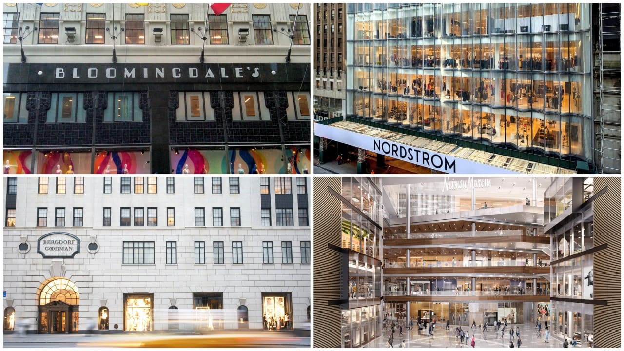 Nordstrom, Neiman Marcus, Saks, and Macy's are the anchor store