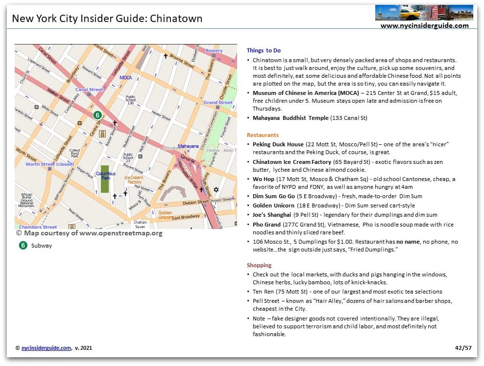 Chinatown NYC Map and Guide