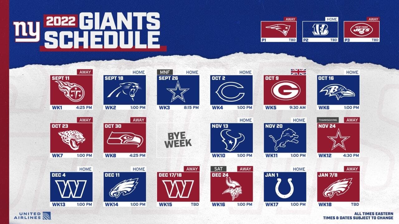 Ny Giants Jersey Schedule 2024 - Robby Christie