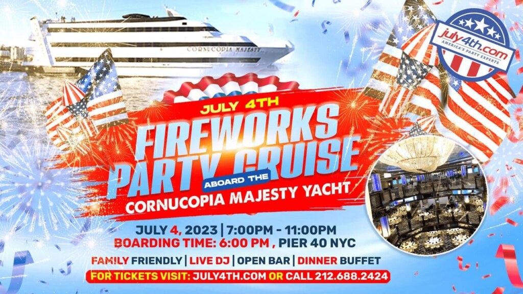 Cornucopia Majesty July 4th Family Fireworks Party Cruise