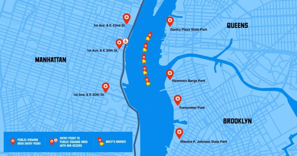 Macy's 4th of July NYC Fireworks Viewing Spots 2023