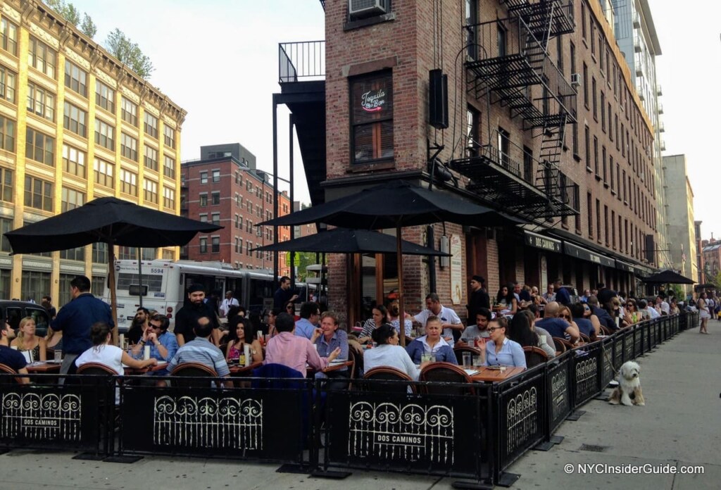 Meatpacking District NYC Guide|The Highline NYC|Highline NYC Benches|Highline NYC Glass Ampitheater|Meatpacking District NYC Print Map|Pier 57 Rooftop Park|Market 57 Food @ Pier 57 Rooftop Park