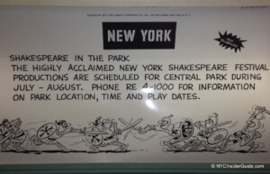 Shakespeare in the Park Subway Advertisement