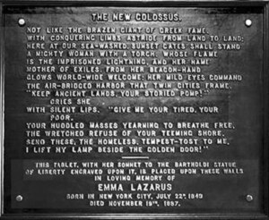 Statue of Liberty Inscription|American Jewish Historical Society