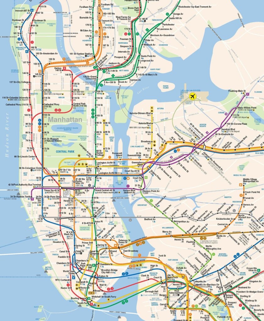 NYC Subway Map Manhattan
