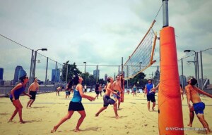 Volleyball in New York City|Sunset West Side Highway NYC