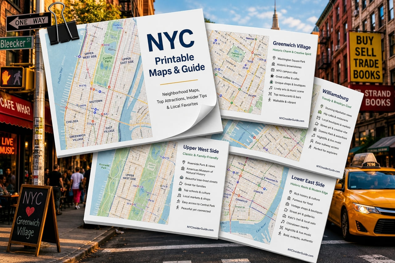 NYC Printable Map Guide Book